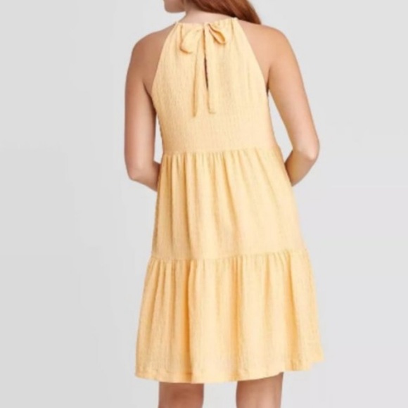 A New Day yellow halter swing dress - Picture 2 of 14